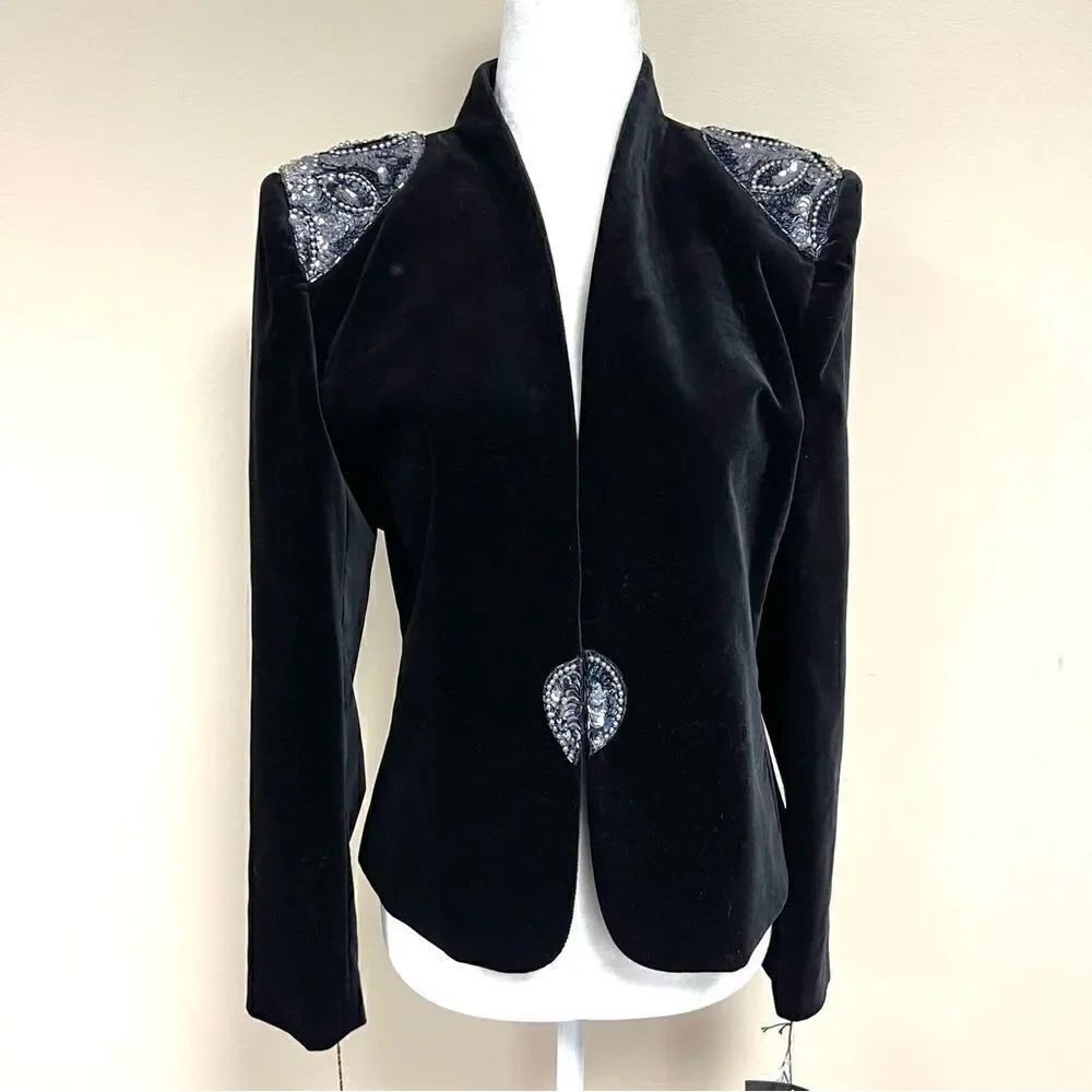 Vintage Sassoon velvet jacket with sequins. Size 8